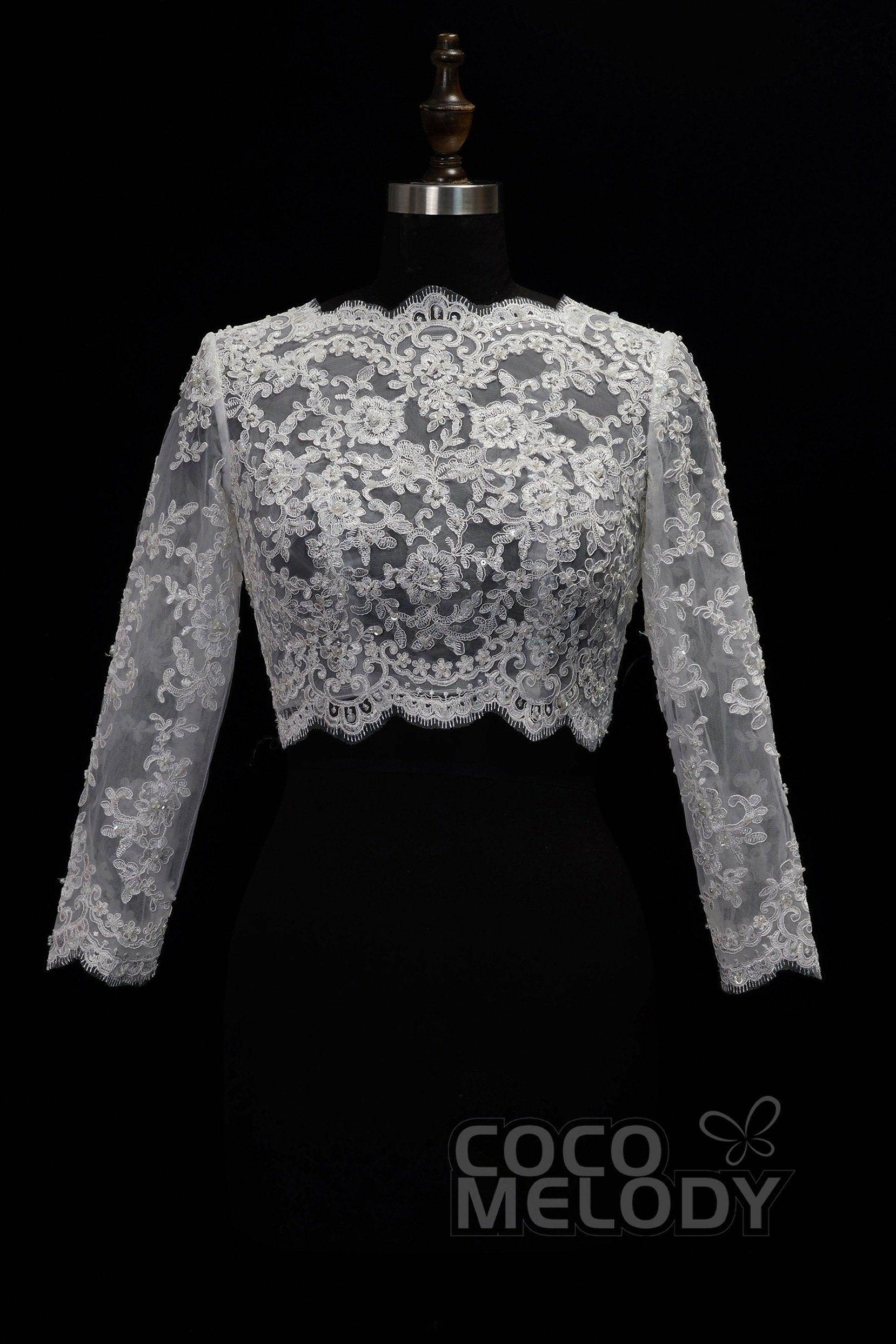 Elegant Ivory 3/4 Length Sleeve Wedding Wrap CX0015005 - COCOMELODY